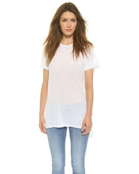 graues T-Shirt mit einem Rundhalsausschnitt von Rag and Bone