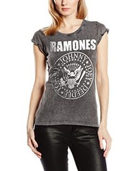 graues T-Shirt mit einem Rundhalsausschnitt von Ramones