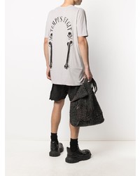 graues T-Shirt mit einem Rundhalsausschnitt von 11 By Boris Bidjan Saberi