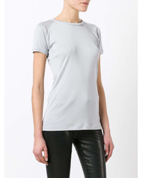 graues T-Shirt mit einem Rundhalsausschnitt von Jo No Fui