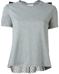 graues T-Shirt mit einem Rundhalsausschnitt von RED Valentino