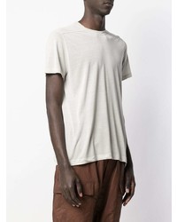 graues T-Shirt mit einem Rundhalsausschnitt von Rick Owens