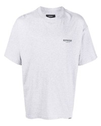 graues T-Shirt mit einem Rundhalsausschnitt von Represent