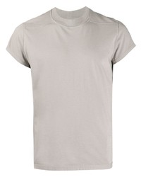 graues T-Shirt mit einem Rundhalsausschnitt von Rick Owens DRKSHDW