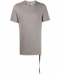 graues T-Shirt mit einem Rundhalsausschnitt von Rick Owens DRKSHDW