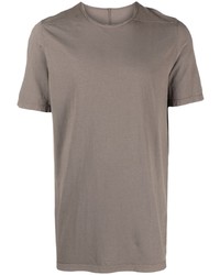graues T-Shirt mit einem Rundhalsausschnitt von Rick Owens DRKSHDW