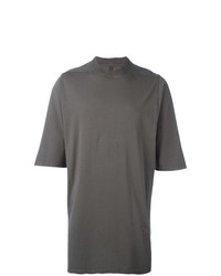 graues T-Shirt mit einem Rundhalsausschnitt von Rick Owens DRKSHDW