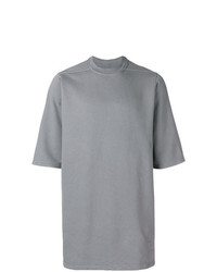 graues T-Shirt mit einem Rundhalsausschnitt von Rick Owens DRKSHDW