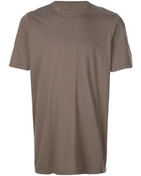 graues T-Shirt mit einem Rundhalsausschnitt von Rick Owens