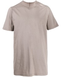 graues T-Shirt mit einem Rundhalsausschnitt von Rick Owens