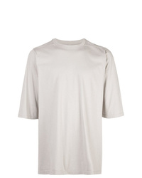 graues T-Shirt mit einem Rundhalsausschnitt von Rick Owens