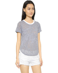 graues T-Shirt mit einem Rundhalsausschnitt von LnA