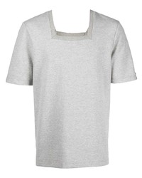 graues T-Shirt mit einem Rundhalsausschnitt von ROMEO HUNTE