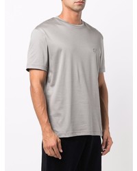 graues T-Shirt mit einem Rundhalsausschnitt von Giorgio Armani