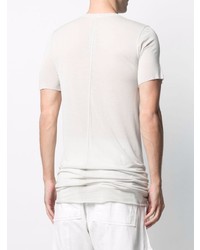 graues T-Shirt mit einem Rundhalsausschnitt von Rick Owens