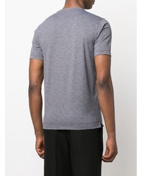 graues T-Shirt mit einem Rundhalsausschnitt von Zegna