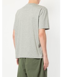 graues T-Shirt mit einem Rundhalsausschnitt von Jil Sander