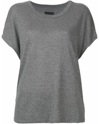 graues T-Shirt mit einem Rundhalsausschnitt von RtA