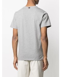 graues T-Shirt mit einem Rundhalsausschnitt von Thom Browne