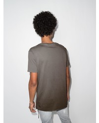 graues T-Shirt mit einem Rundhalsausschnitt von Ksubi
