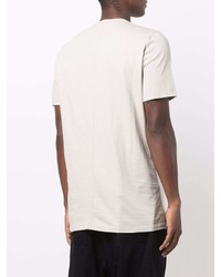 graues T-Shirt mit einem Rundhalsausschnitt von Rick Owens