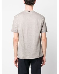 graues T-Shirt mit einem Rundhalsausschnitt von Zegna