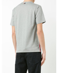 graues T-Shirt mit einem Rundhalsausschnitt von Thom Browne