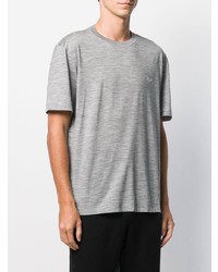 graues T-Shirt mit einem Rundhalsausschnitt von Ermenegildo Zegna