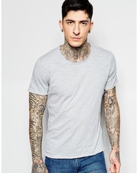 graues T-Shirt mit einem Rundhalsausschnitt von Sisley