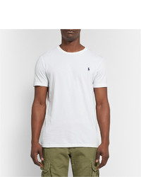 graues T-Shirt mit einem Rundhalsausschnitt von Polo Ralph Lauren