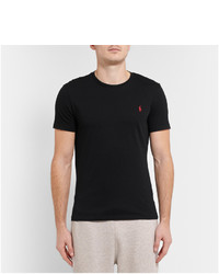 graues T-Shirt mit einem Rundhalsausschnitt von Polo Ralph Lauren