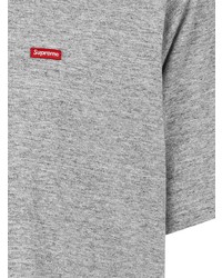 graues T-Shirt mit einem Rundhalsausschnitt von Supreme