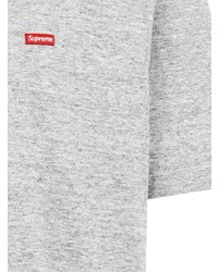 graues T-Shirt mit einem Rundhalsausschnitt von Supreme