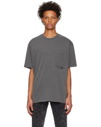 graues T-Shirt mit einem Rundhalsausschnitt von Solid Homme