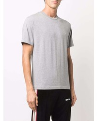 graues T-Shirt mit einem Rundhalsausschnitt von Stone Island