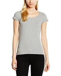 graues T-Shirt mit einem Rundhalsausschnitt von Stedman Apparel