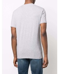 graues T-Shirt mit einem Rundhalsausschnitt von Karl Lagerfeld