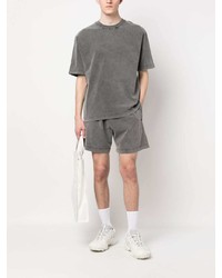 graues T-Shirt mit einem Rundhalsausschnitt von Acne Studios