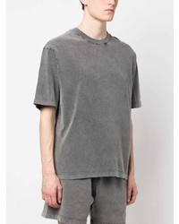 graues T-Shirt mit einem Rundhalsausschnitt von Acne Studios