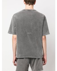 graues T-Shirt mit einem Rundhalsausschnitt von Acne Studios