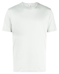 graues T-Shirt mit einem Rundhalsausschnitt von Sunspel