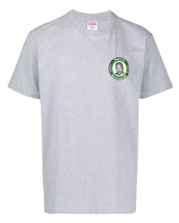 graues T-Shirt mit einem Rundhalsausschnitt von Supreme