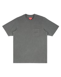 graues T-Shirt mit einem Rundhalsausschnitt von Supreme