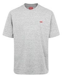 graues T-Shirt mit einem Rundhalsausschnitt von Supreme