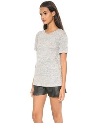 graues T-Shirt mit einem Rundhalsausschnitt von Alexander Wang