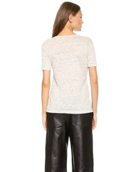 graues T-Shirt mit einem Rundhalsausschnitt von Alexander Wang