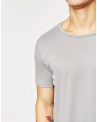 graues T-Shirt mit einem Rundhalsausschnitt von Asos