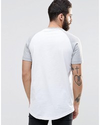 graues T-Shirt mit einem Rundhalsausschnitt von Pull&Bear