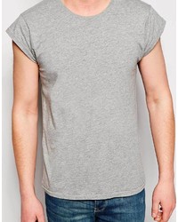graues T-Shirt mit einem Rundhalsausschnitt von Esprit