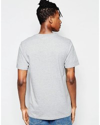 graues T-Shirt mit einem Rundhalsausschnitt von Kappa